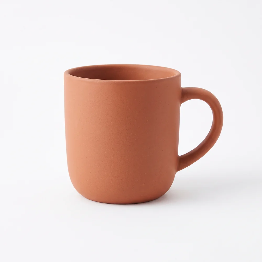 Ceramic mug photographed on a plain white background